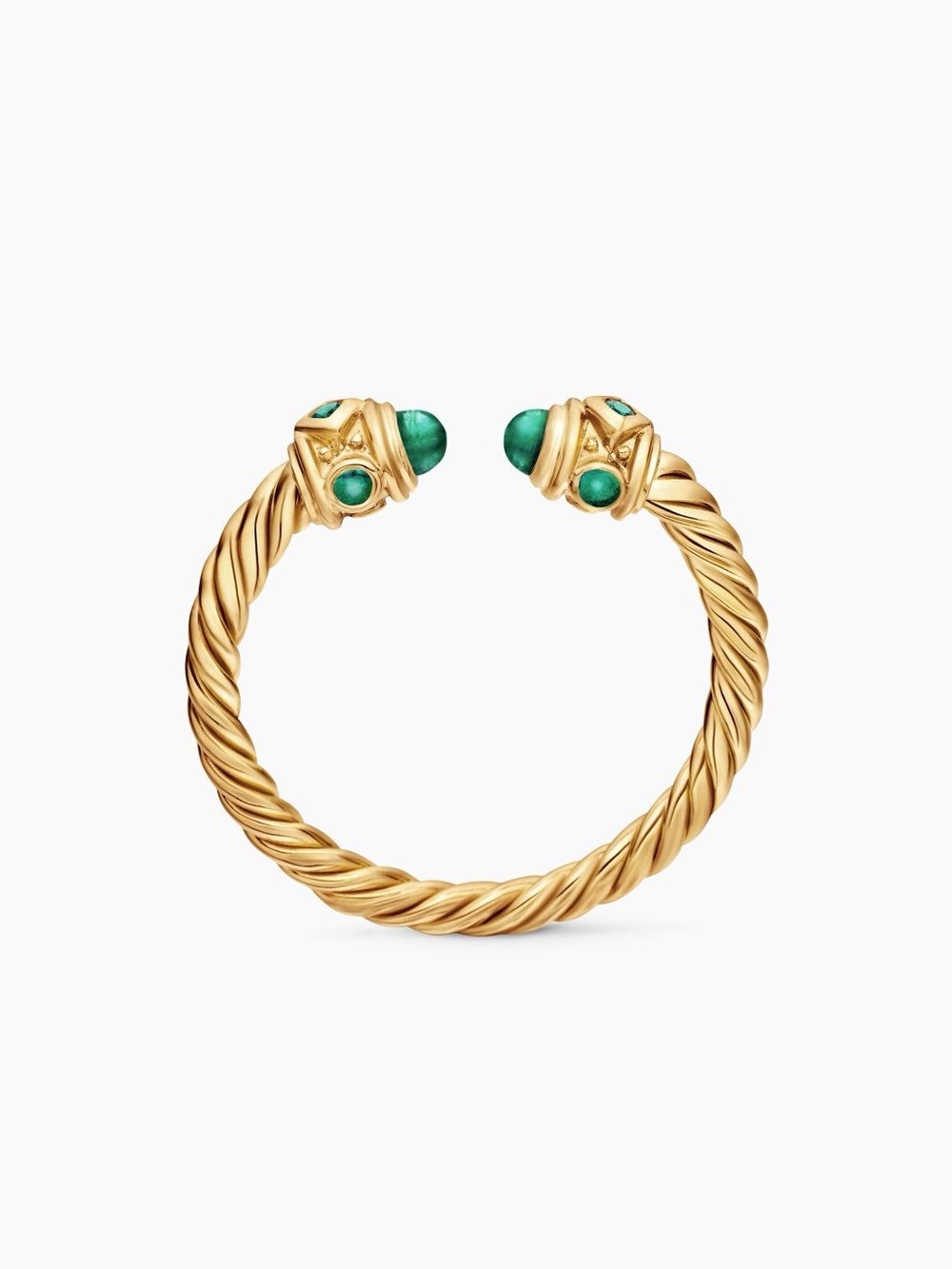 DAVID YURMAN Renaissance Open Emerald Ring in 18K Gold - Picture 10 of 16